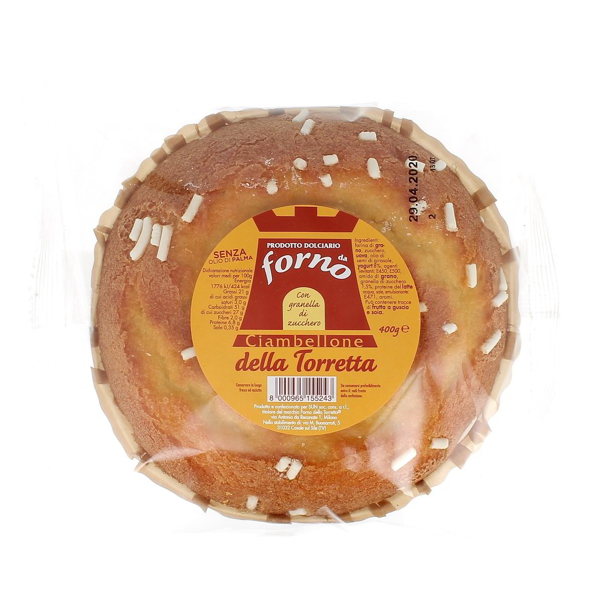 Forno-della-Torretta-Ciambellone-Granella-Zucchero-400-g Forno della Torretta Ciambellone Granella Zucchero 400 g - immagine 1
