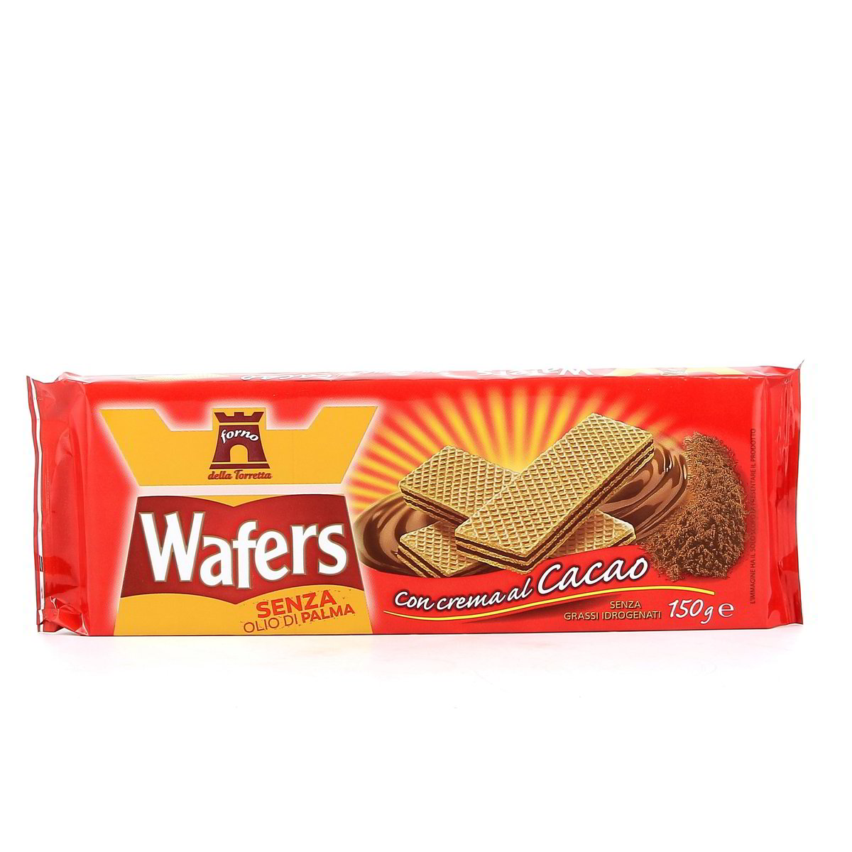 Forno-della-Torretta-Wafer-Crema-Cacao-70-percento-150-g Forno della Torretta Wafer Crema Cacao 70% 150 g - immagine 1