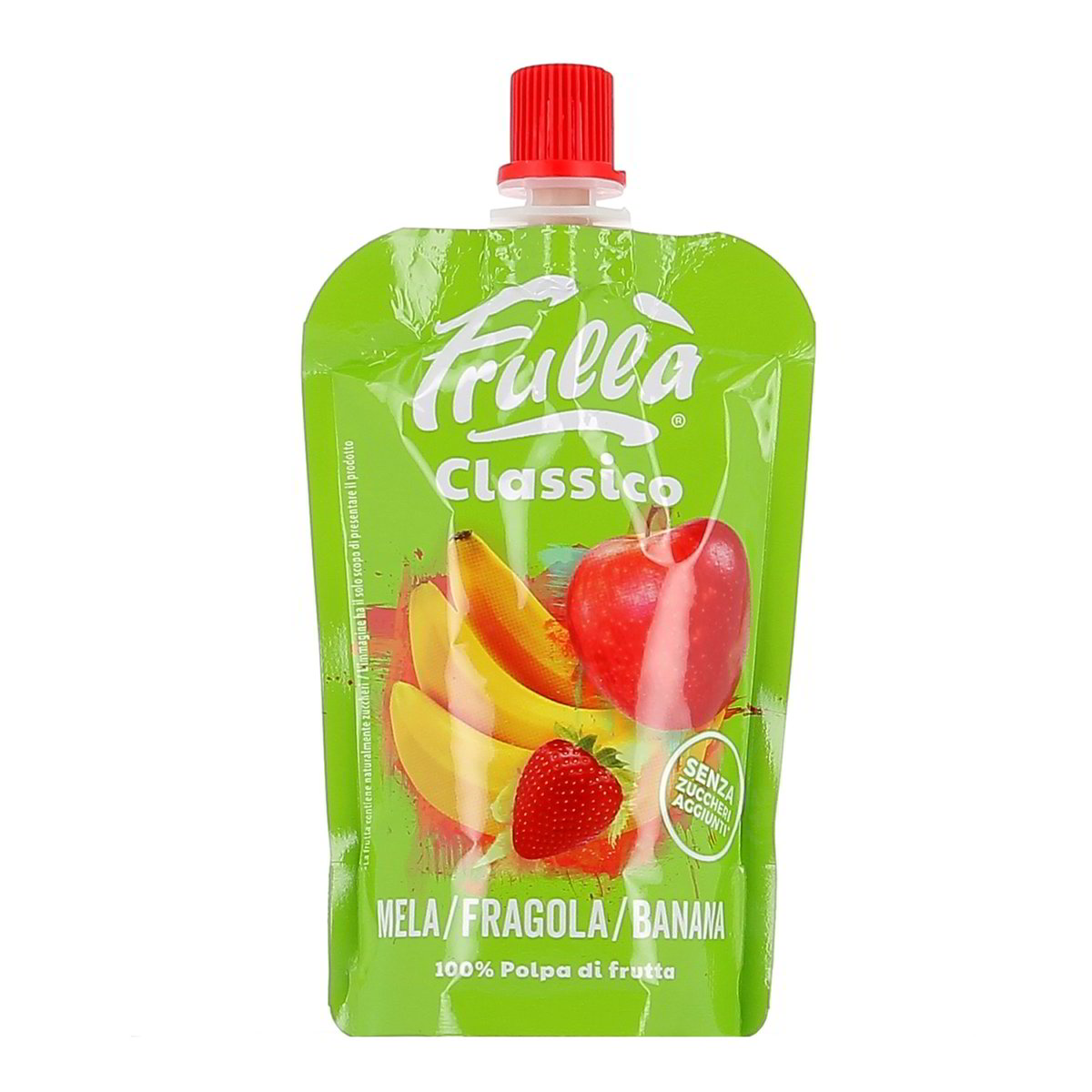 Frullato-Frulla-Mela-Fragola-Banana-Doypack-100-g Frullato Frullà Mela Fragola Banana Doypack 100 g - immagine 1