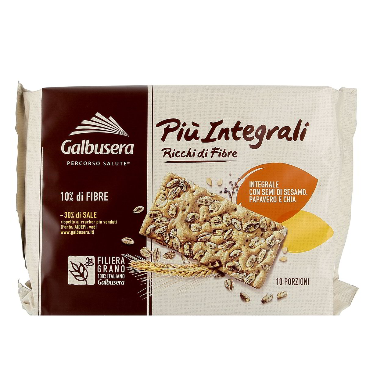 Galbusera-Crackers-Piu-Integrali-380-g Galbusera Crackers Più Integrali 380 g - immagine 1
