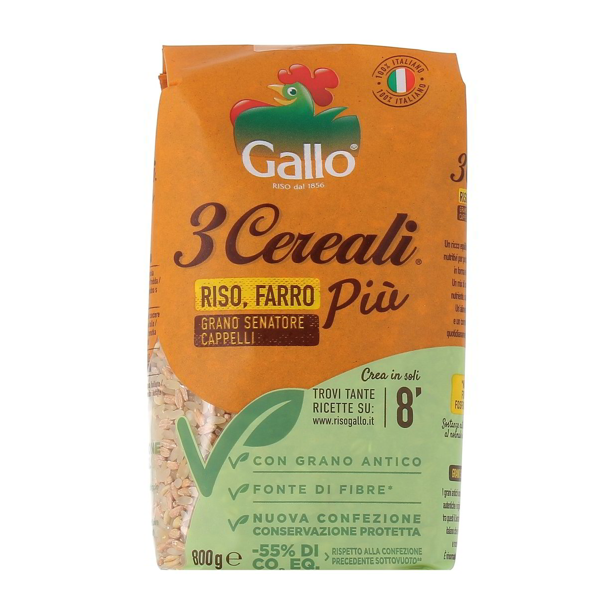 Gallo-Riso-3-Cereali-Piu-800-g Gallo Riso 3 Cereali Più 800 g - immagine 1