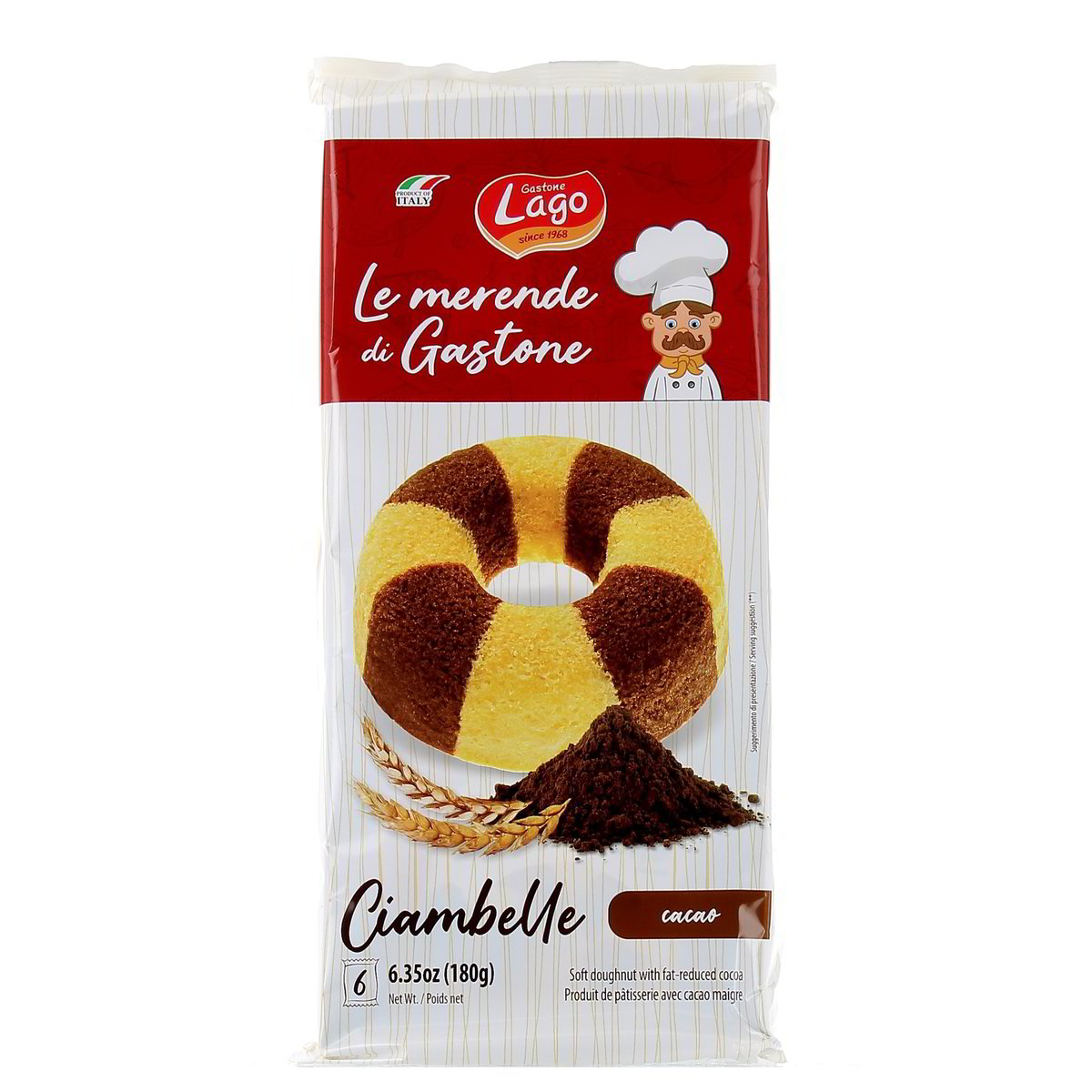 Gastone-Lago-Ciambelle-Cacao-180-g-1 Gastone Lago Ciambelle Cacao 180 g - immagine 1