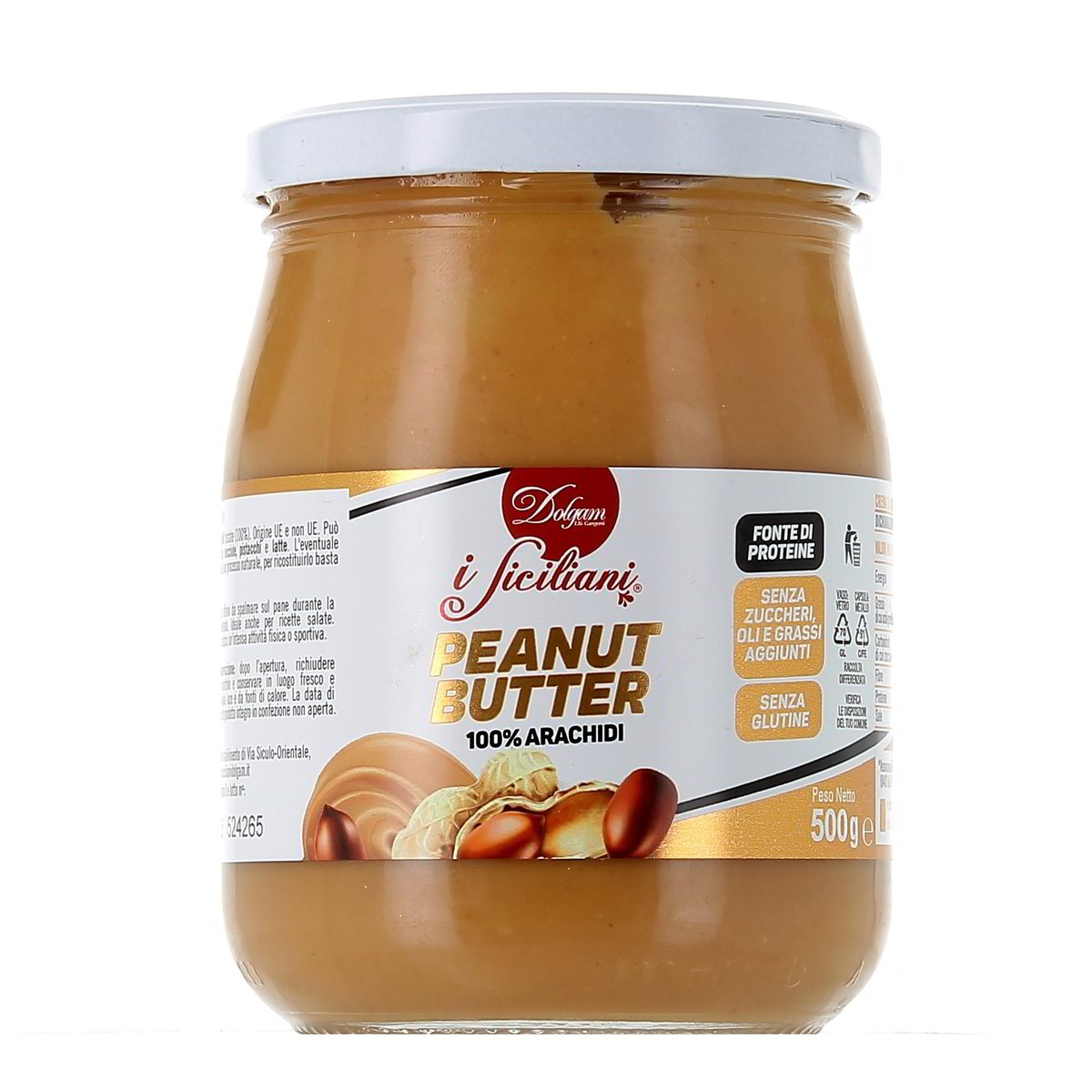 I-Siciliani-Burro-di-Arachidi-100-percento-500-g I Siciliani Burro di Arachidi 100% 500 g - immagine 1