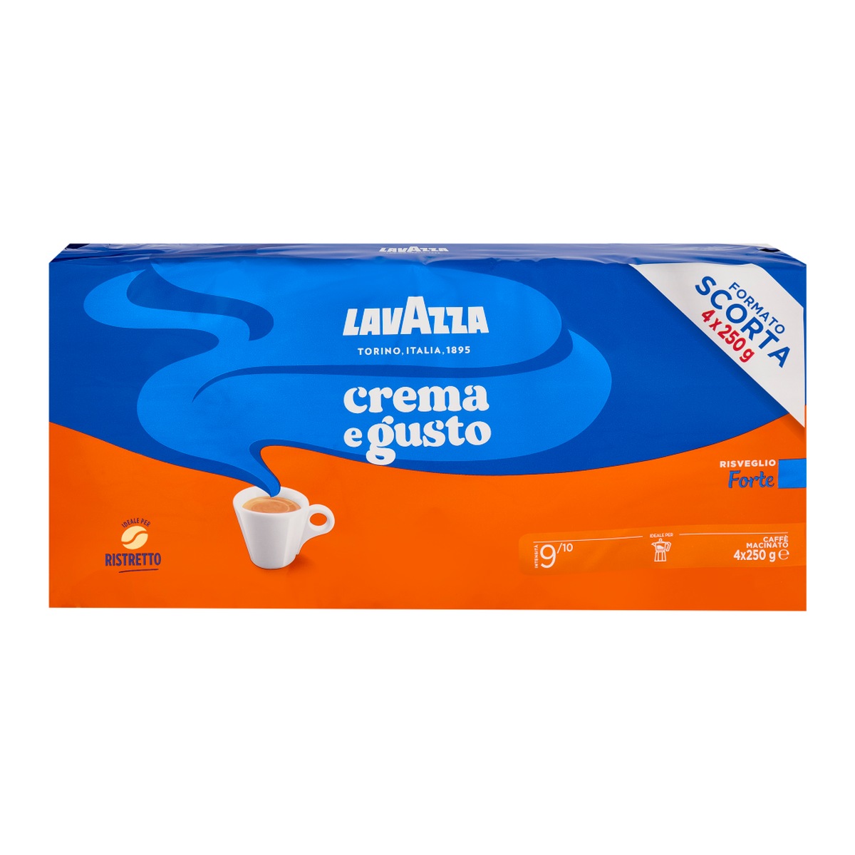 Lavazza-Caffe-Crema-e-Gusto-Forte-4-x-250-g Lavazza Caffè Crema e Gusto Forte 4 x 250 g - immagine 1