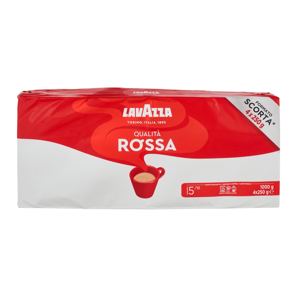 Lavazza-Caffe-Qualita-Rossa-4-x-250-g Lavazza Caffè Qualità Rossa 4 x 250 g - immagine 1