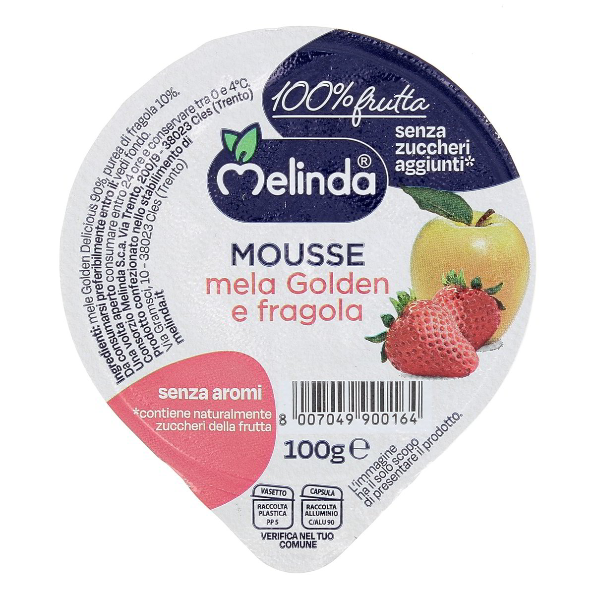 Melinda-Mousse-Mele-e-Fragole-100-g-1 Melinda Mousse Mele e Fragole 100 g - immagine 1