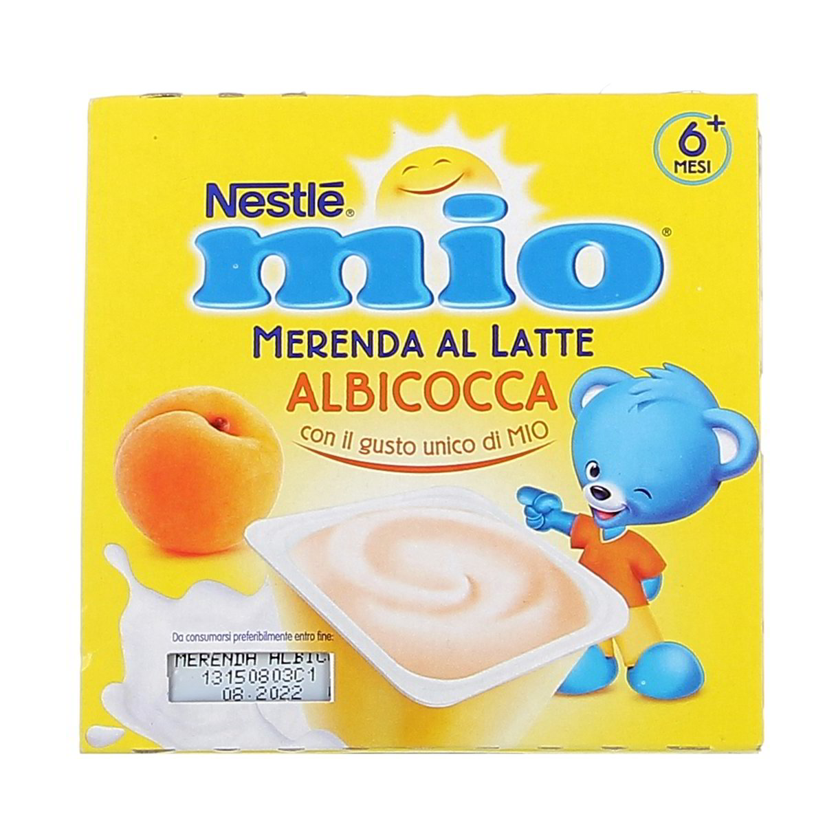 Mio-Merenda-Latte-Albicocca-4-x-100-g Mio Merenda Latte Albicocca 4 x 100 g - immagine 1