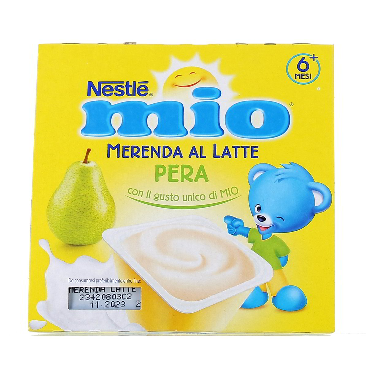 Mio-Merenda-Latte-e-Pera-4-x-100-g-1 Mio Merenda Latte e Pera 4 x 100 g - immagine 1