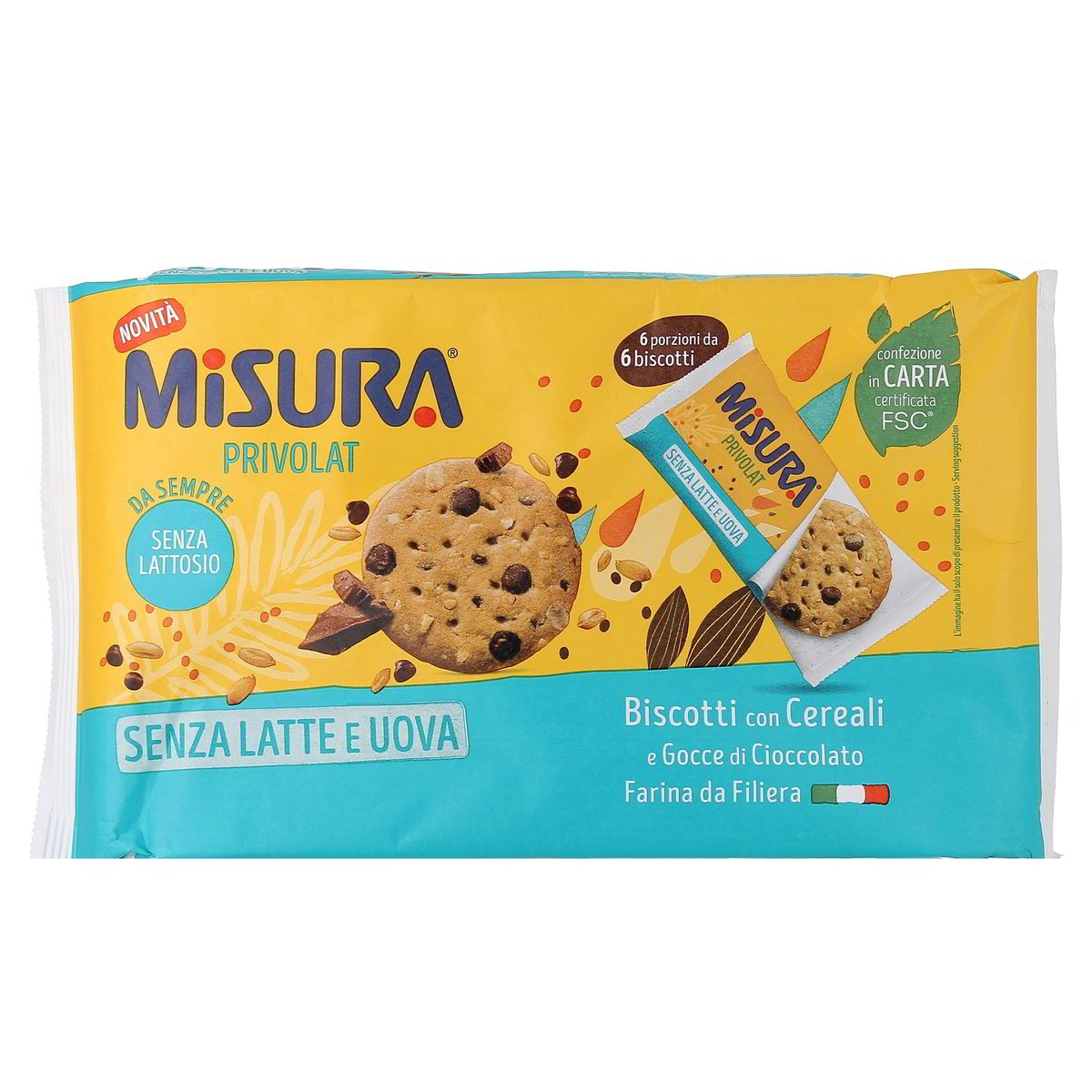 Misura-Privolat-Biscotto-Cereali-con-Gocce-di-Cioccolato-280-g Misura Privolat Biscotto Cereali con Gocce di Cioccolato 280 g - immagine 1