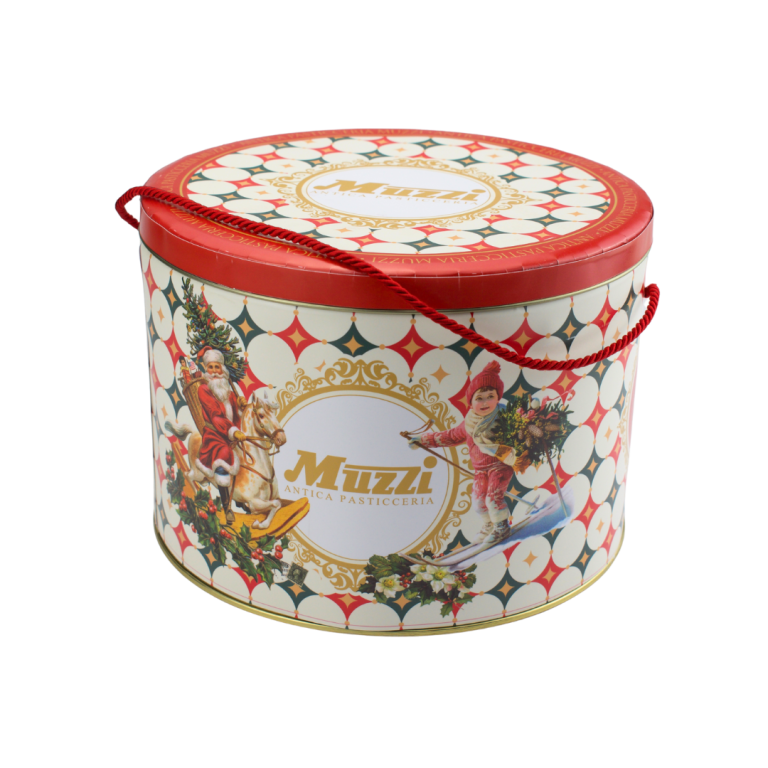 Muzzi Panettone Classico Uvetta e canditi in Latta Animalier - 1 kg