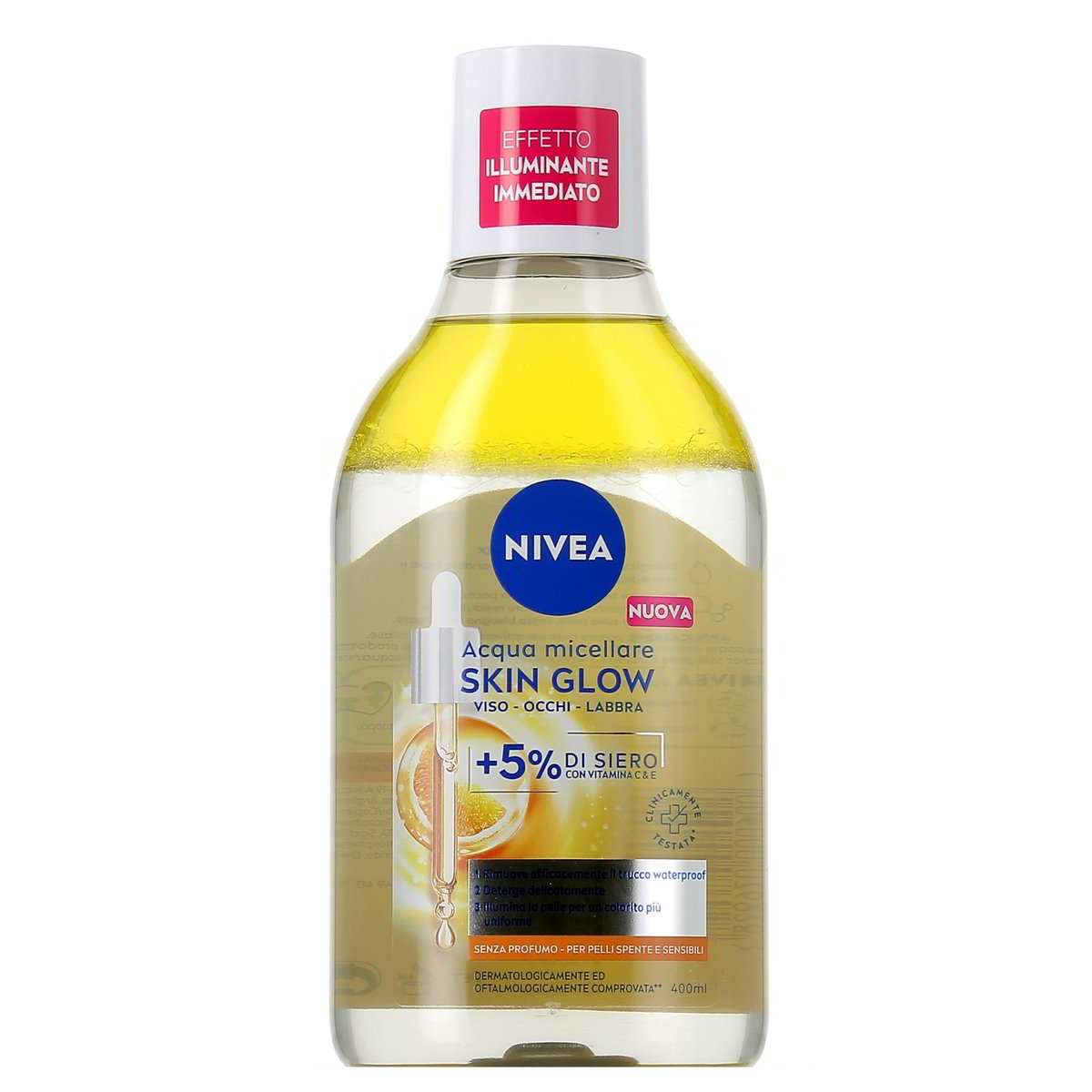 Nivea-Acqua-Micellare-Skin-Glow-400-ml Nivea Acqua Micellare Skin Glow 400 ml - immagine 1