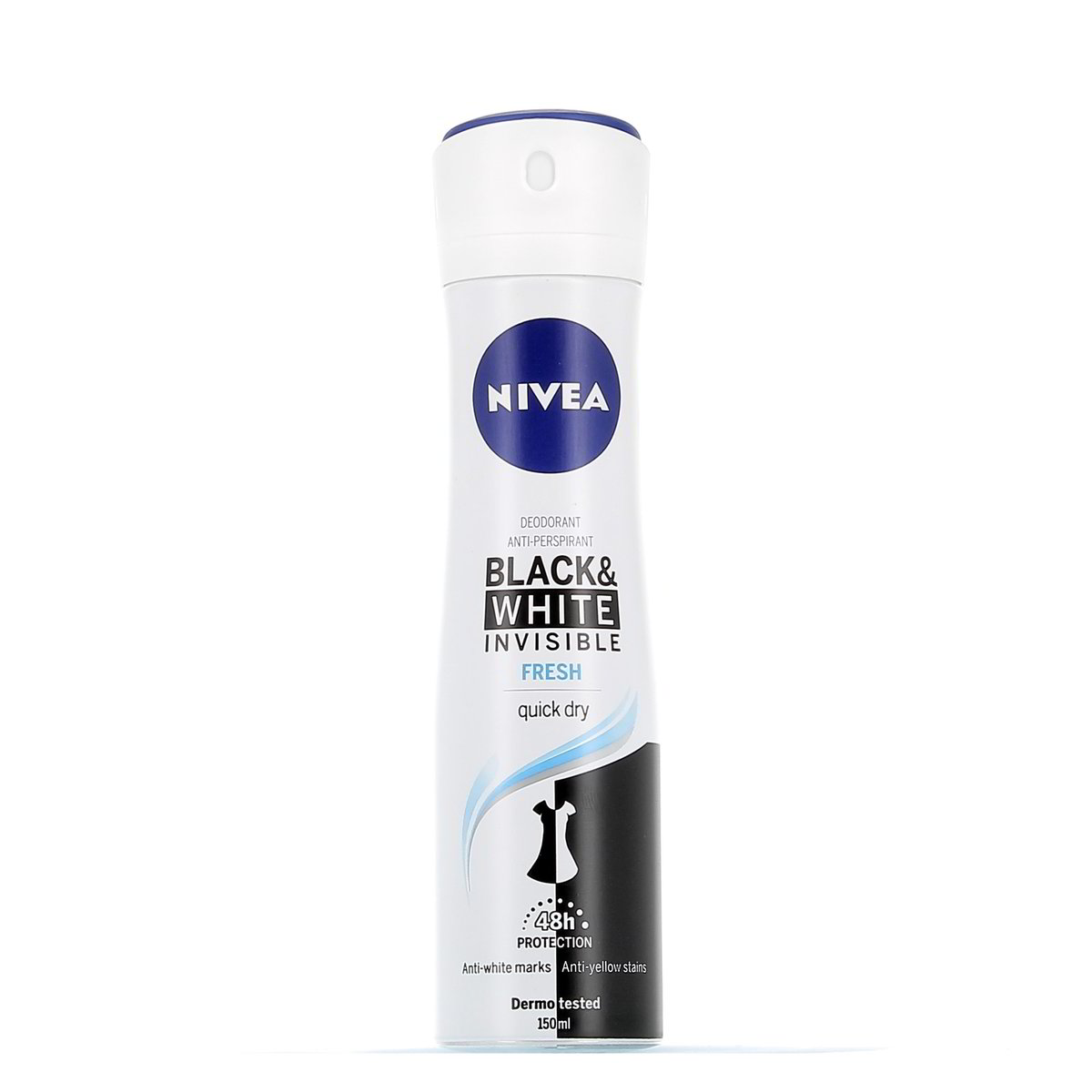 Nivea-Deo-Spray-Black-and-White-Fresh-150-ml Nivea Deo Spray Black & White Fresh 150 ml - immagine 1