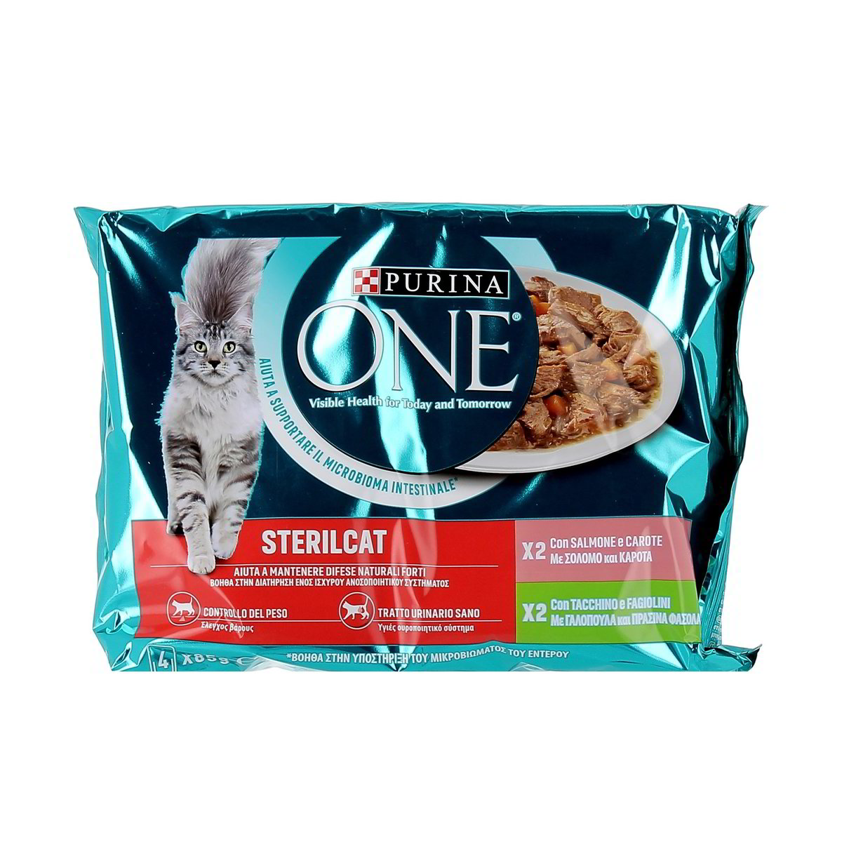 Purina-One-Sterilcat-Salmone-Tacchino-4-x-85-g Purina One Sterilcat Salmone Tacchino 4 x 85 g - immagine 1