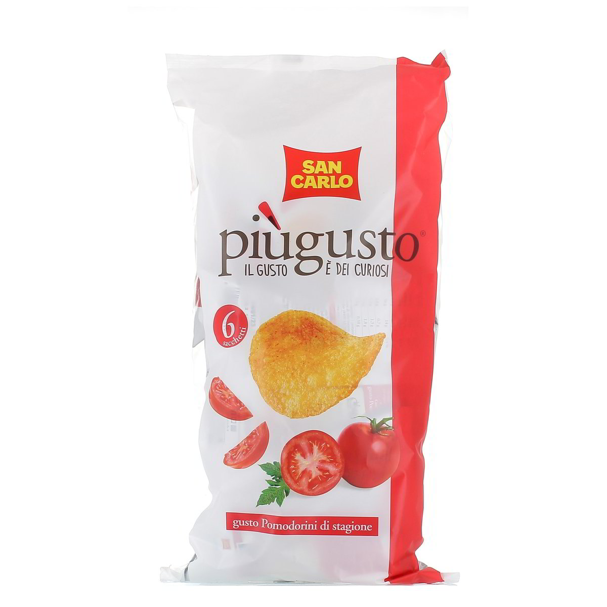 San-Carlo-Patatine-Piu-Gusto-Multipack-Pomodoro-150-g San Carlo Patatine Più Gusto Multipack Pomodoro 150 g - immagine 1