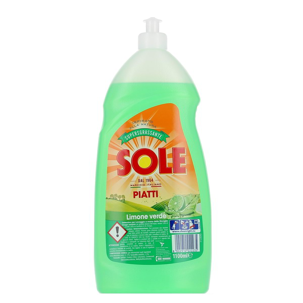 Sole-Liquido-Piatti-Limone-Verde-11-L-1 Sole Liquido Piatti Limone Verde 1,1 L - immagine 1