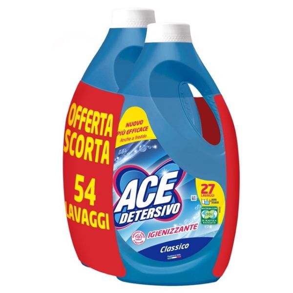 ace-detersivo-liquido-igienizzante-27-lavaggi-2-x-1375-l Ace Detersivo Liquido Igienizzante 27 Lavaggi 2 x 1,375 L - immagine 1