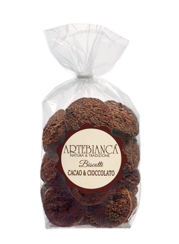 artebianca-biscotti-cacao-e-gocce-di-cioccolato-300-g Artebianca Biscotti Cacao e Gocce di Cioccolato 300 g - immagine 1