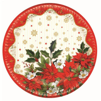 Bibo 10 Piatti Carta Piani Stella Natale 19 cm
