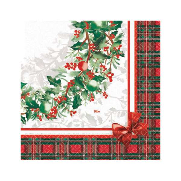 bibo-20-tovaglioli-natale-2v-33x33-cm Bibo 20 Tovaglioli Natale 2V 33x33 cm - immagine 1