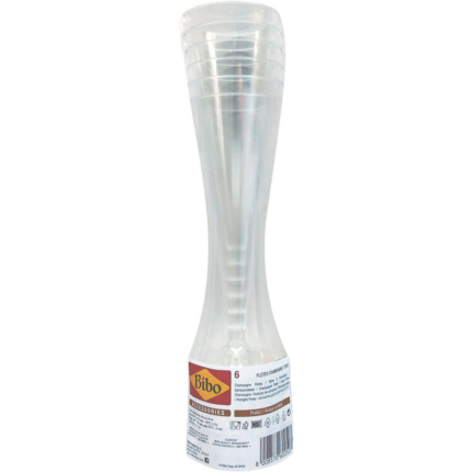 Bibo Flutes Champagne P.Nero 170 cc x6