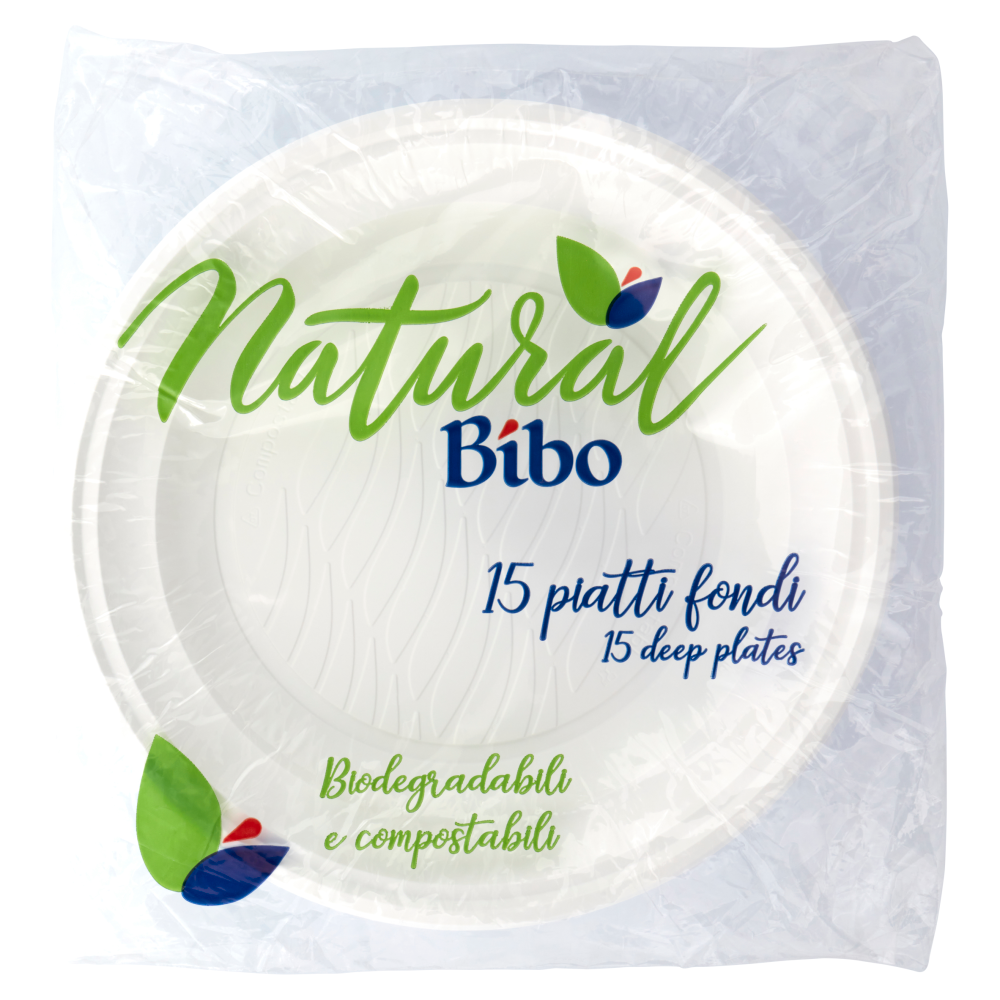 Bibo Piatti Bioplastica Fondi x15 Bibo Piatti Bioplastica Fondi x15