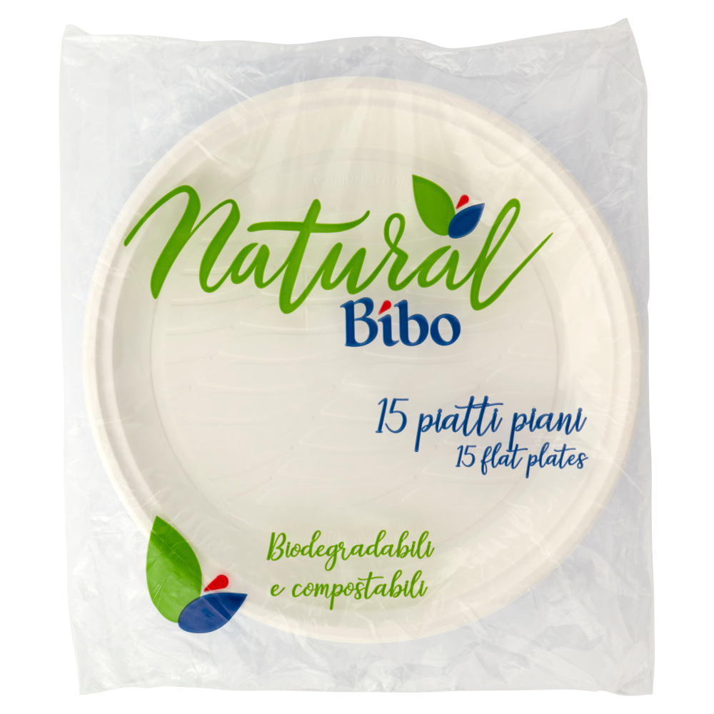 Bibo Piatti Bioplastica Piani x15 Bibo Piatti Bioplastica Piani x15