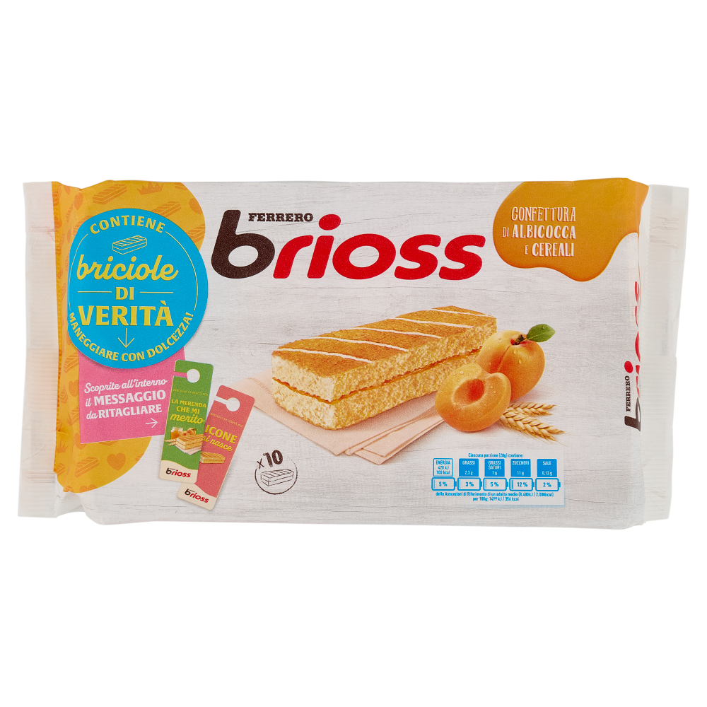Brioss Cereali/Albicocca 10 Pz – 280 g Brioss Cereali/Albicocca 10 Pz – 280 g