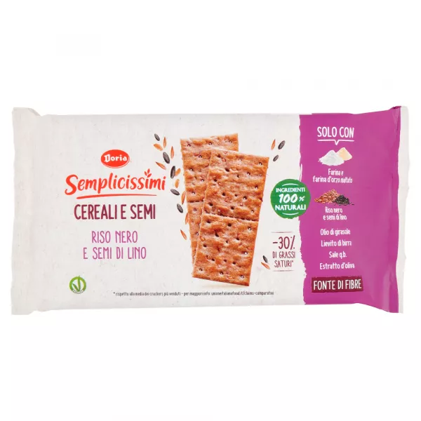 doria-cracker-semplicissimi-riso-nero-e-lino-245-g Doria Cracker Semplicissimi Riso Nero e Lino 245 g - immagine 1