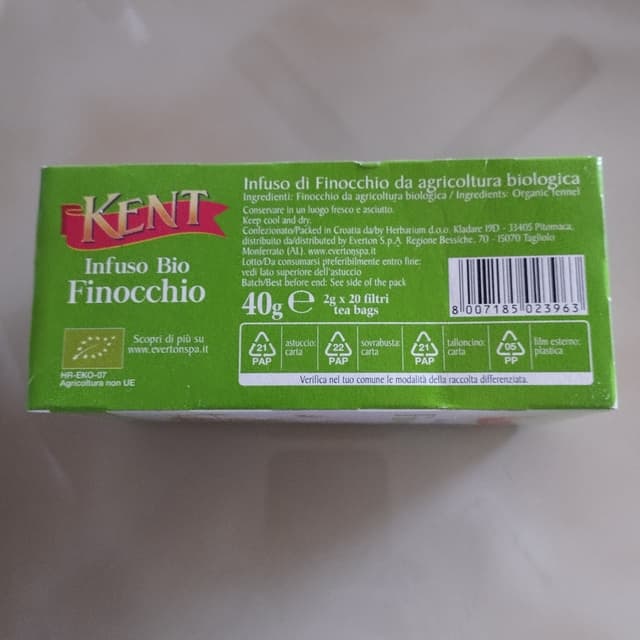 everton-infuso-bio-finocchio-20-filtri Everton Infuso Bio Finocchio 20 filtri - immagine 1