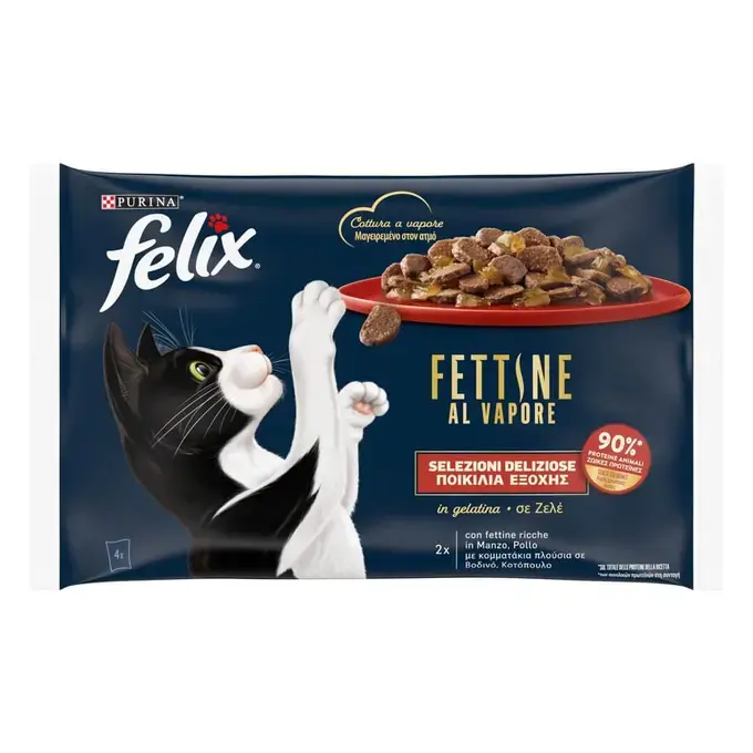felix-fettine-al-vapore-manzo-pollo-4-x-80-g Felix Fettine al Vapore Manzo/Pollo 4 x 80 g - immagine 1
