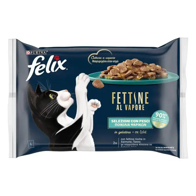 felix-fettine-al-vapore-salmone-e-tonno-4-x-80-g Felix Fettine al Vapore Salmone e Tonno 4 x 80 g - immagine 1