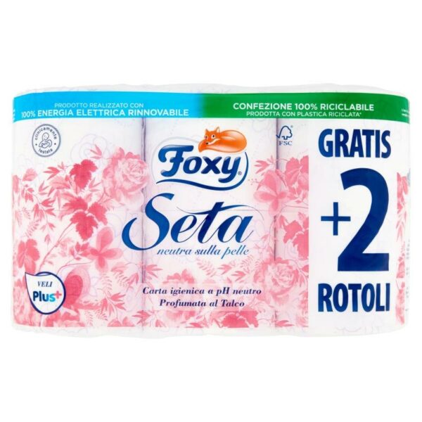 foxy-carta-igienica-seta-42-maxi-2-veli Foxy Carta Igienica Seta 4+2 Maxi 2 Veli - immagine 1