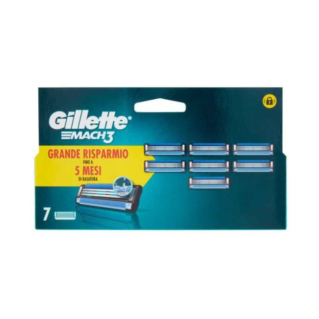 gillette-mach-3-standard-ricambi-x-7 Gillette Mach 3 Standard Ricambi x 7 - immagine 1