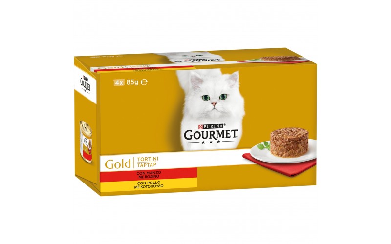 gourmet-gold-tortini-manzo-pollo-4-x-85-g Gourmet Gold Tortini Manzo/Pollo 4 x 85 g - immagine 1