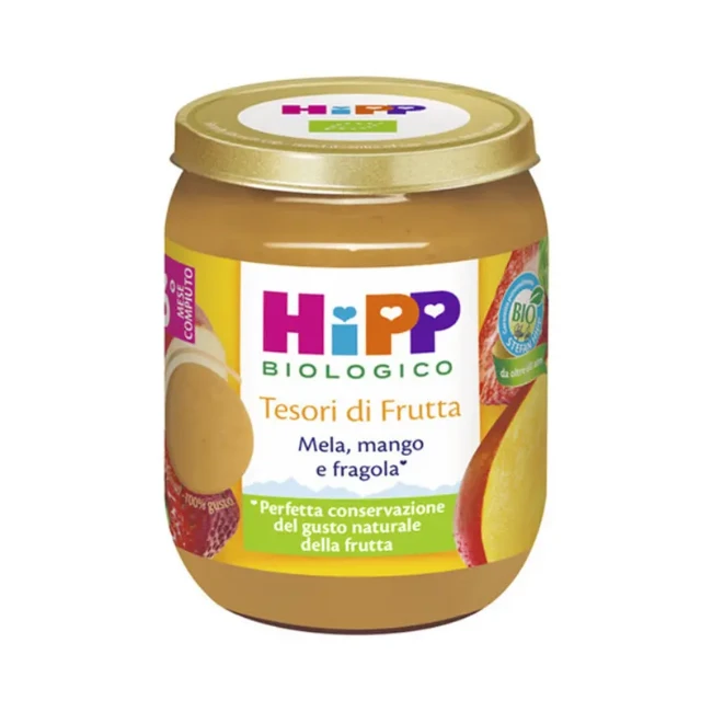 hipp-omogeneizzato-bio-mela-mango-fragola-160-g Hipp Omogeneizzato Bio Mela/Mango/Fragola 160 g - immagine 1