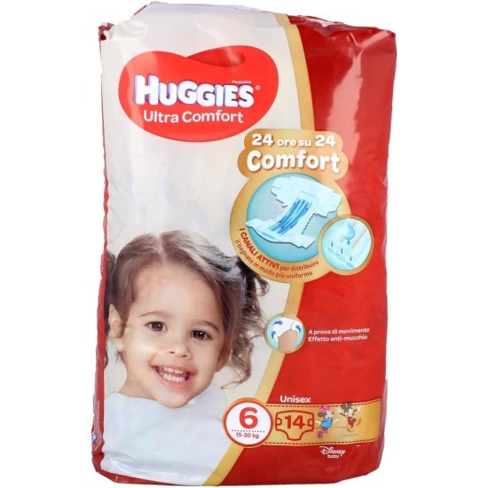 huggies-pannolini-ultra-confezione-da-14-15-30-kg-n-6 Huggies Pannolini Ultra Confezione da 14 15-30 kg N. 6 - immagine 1