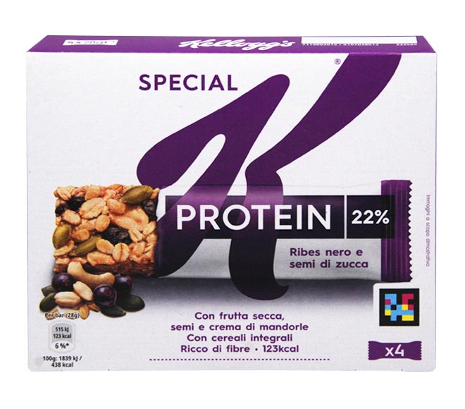 kelloggs-barretta-proteica-x4-ribes-semi-di-zucca-112-g Kellogg's Barretta Proteica x4 Ribes Semi di Zucca 112 g - immagine 1