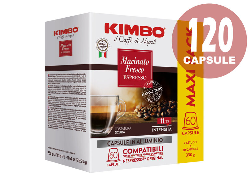 kimbo-capsule-compatibili-nespresso-macinato-fresco-x-60 Kimbo Capsule Compatibili Nespresso Macinato Fresco x 60 - immagine 1