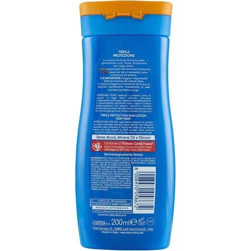 leocrema-latte-solare-tripla-protezione-spf-50-200-ml Leocrema Latte Solare Tripla Protezione SPF 50+ 200 ml - immagine 1