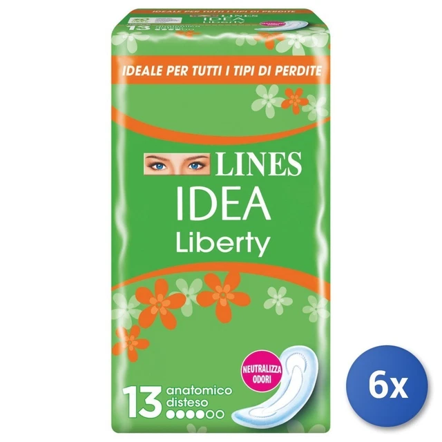 lines-assorbenti-idea-liberty-anatomico-x-13 Lines Assorbenti Idea Liberty Anatomico x 13 - immagine 1