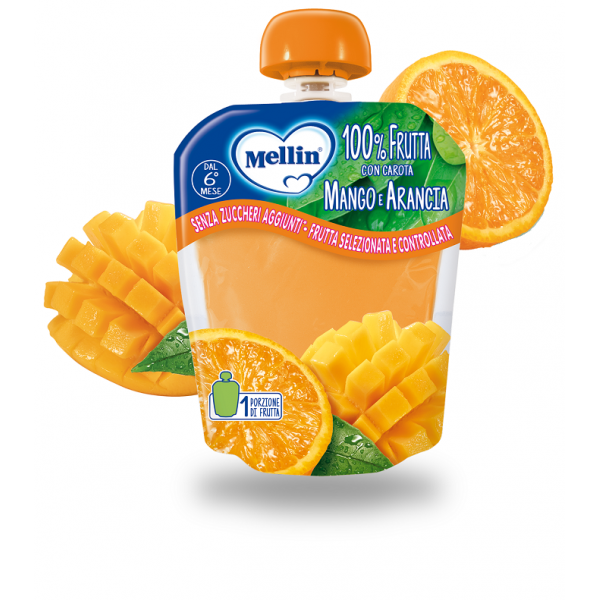 mellin-pouch-100-arancia-mango-90-g Mellin Pouch 100% Arancia/Mango 90 g - immagine 1