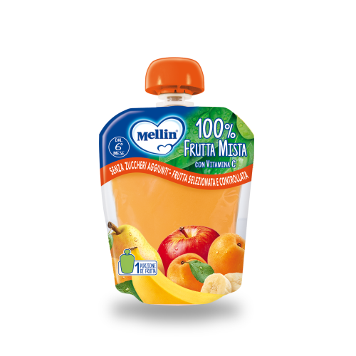 mellin-pouch-frutta-mista-90-g Mellin Pouch Frutta Mista 90 g - immagine 1