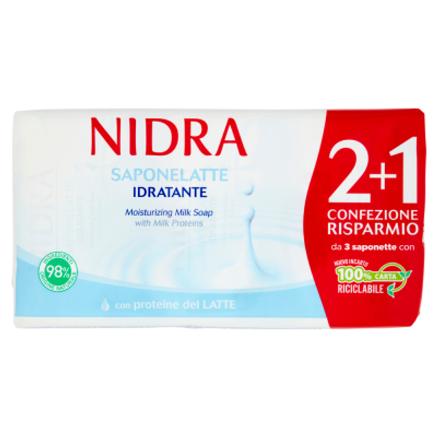 nidra-saponetta-latte-3-x-90-g Nidra Saponetta Latte 3 x 90 g - immagine 1