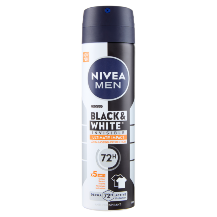 Nivea Black & White Invisible Ultimate Impact Uomo Deodorante Spray 150 ml