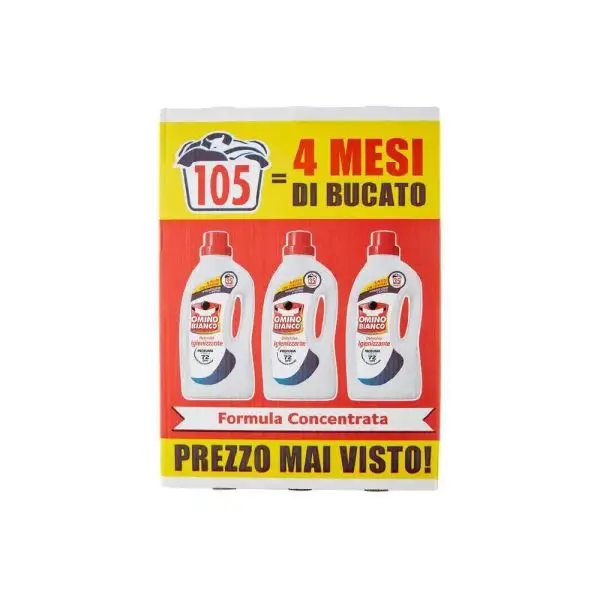 omino-bianco-lavatrice-liquido-igienizzante-35-lavaggi-3-x-14-l Omino Bianco Lavatrice Liquido Igienizzante 35 Lavaggi 3 x 1,4 L - immagine 1