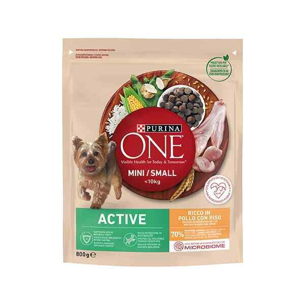 one-cibo-per-cani-mini-active-pollo-e-riso-800-g One Cibo per Cani Mini Active Pollo e Riso 800 g - immagine 1