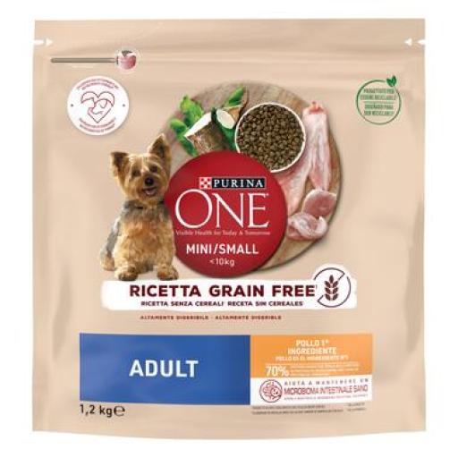 one-cibo-per-cani-mini-grain-free-pollo-12-kg One Cibo per Cani Mini Grain Free Pollo 1,2 kg - immagine 1