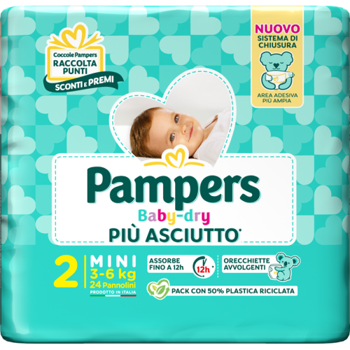 pampers-baby-dry-mini-24-pezzi-n-2 Pampers Baby Dry Mini 24 Pezzi N. 2 - immagine 1