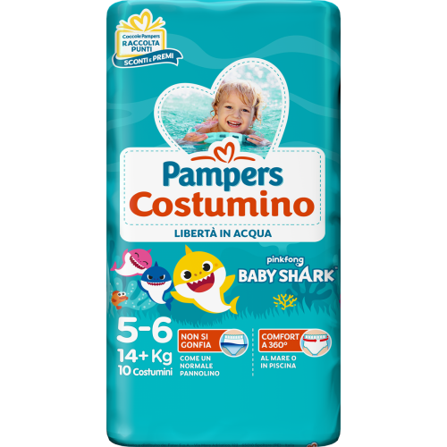 pampers-costumino-x10-kg-14-taglia-5-6 Pampers Costumino x10 Kg 14+ Taglia 5/6 - immagine 1