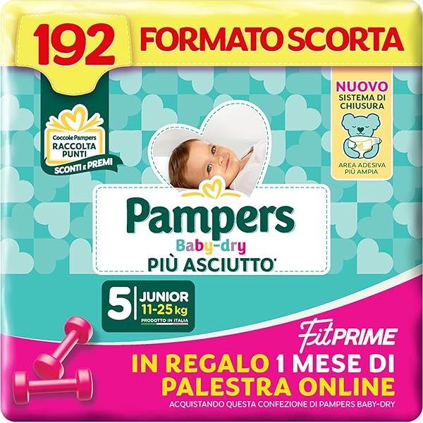 pampers-pannolini-baby-dry-per-doppia-protezione-junior-x44-n-5 Pampers Pannolini Baby Dry per Doppia Protezione Junior x44 n. 5 - immagine 1